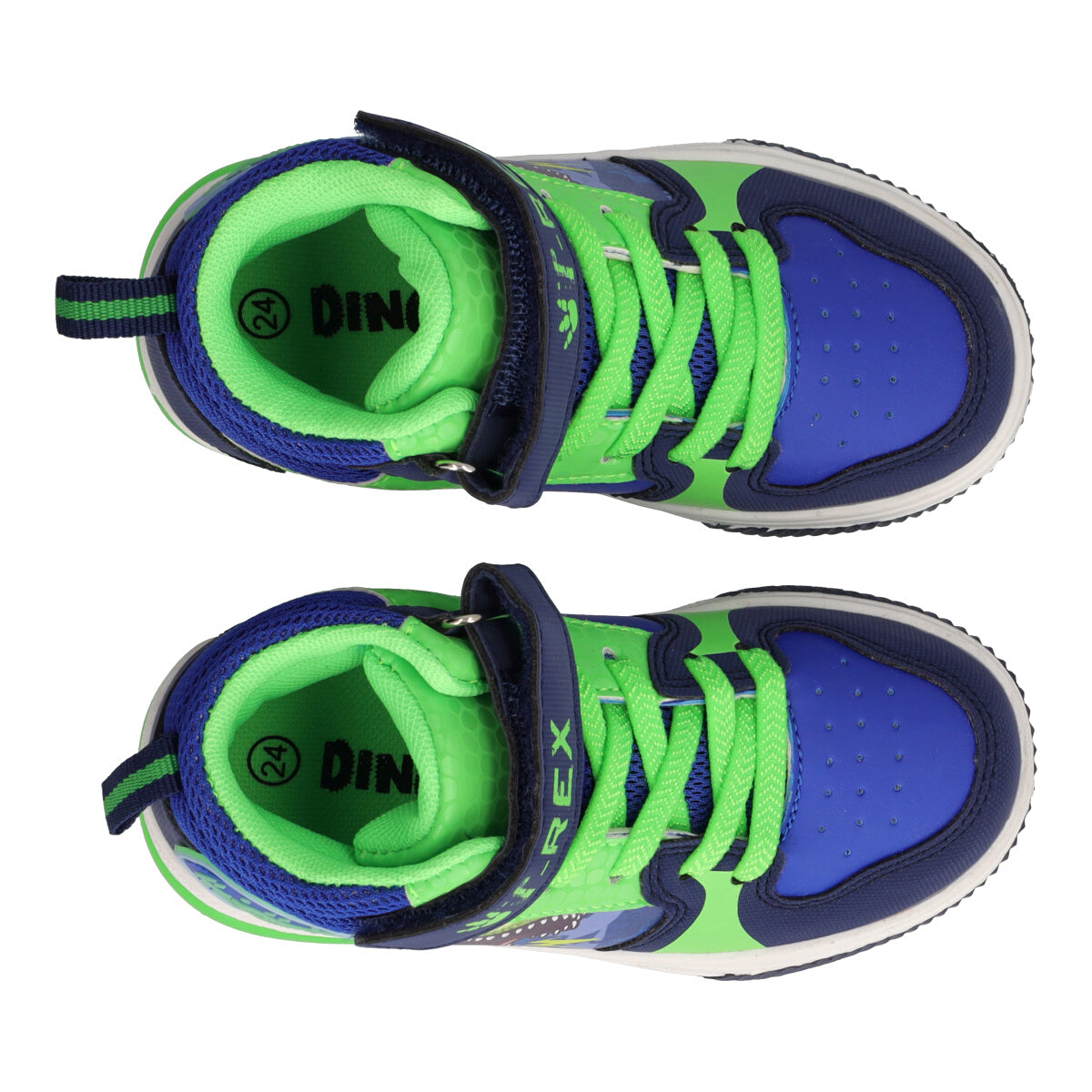 Sneakers Alte Bambino Blu e Verdi con Luci