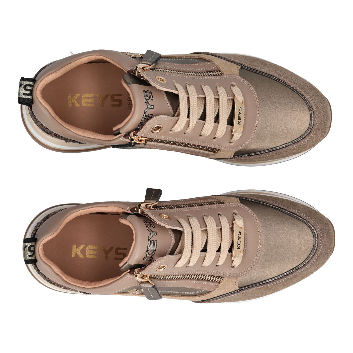 Sneakers Donna Taupe e Bronzo