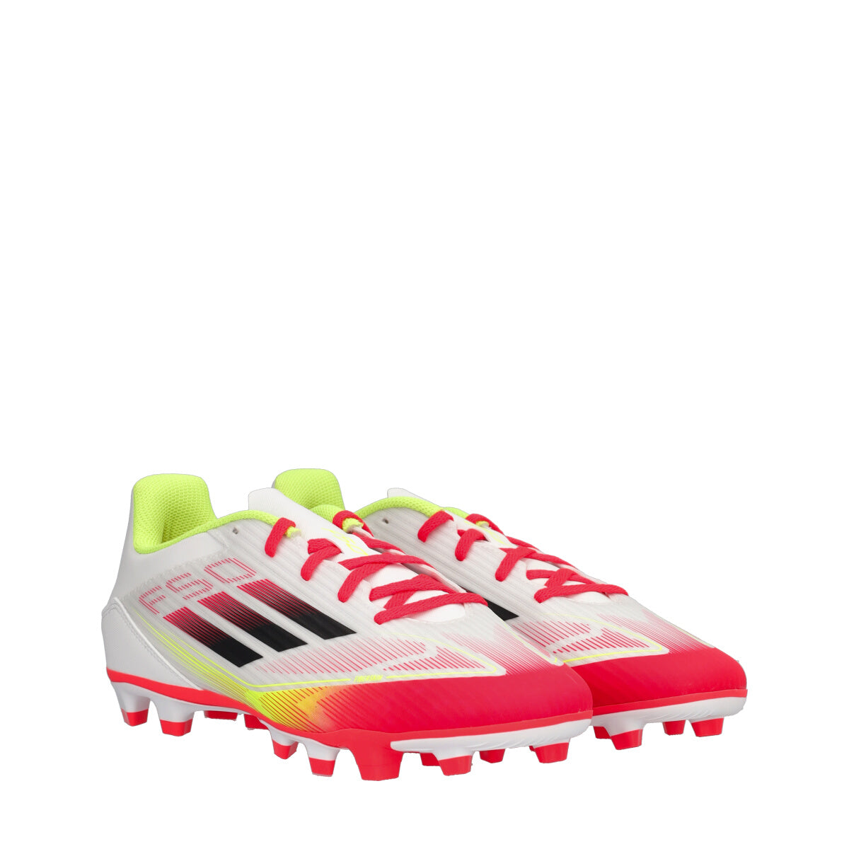F50 CLUB FG Scarpe da Calcio Uomo Bianche, Rosse e Giallo Fluo