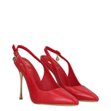 Slingback Donna Rosse e Oro Tacco 11cm