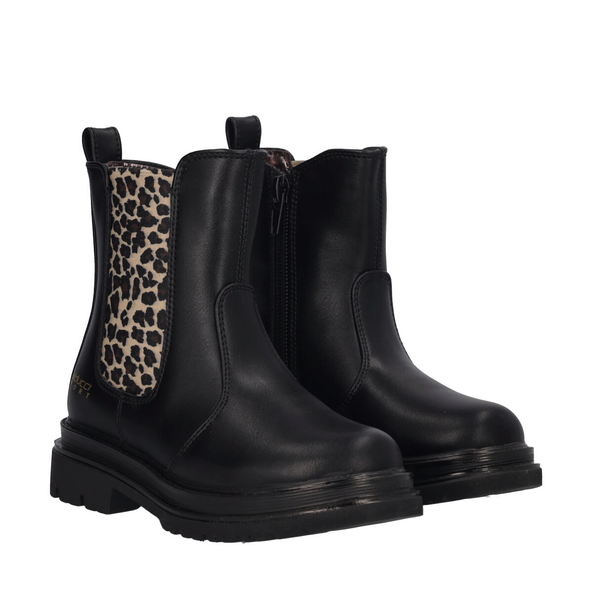 Stivaletti Bambina Neri e Animalier