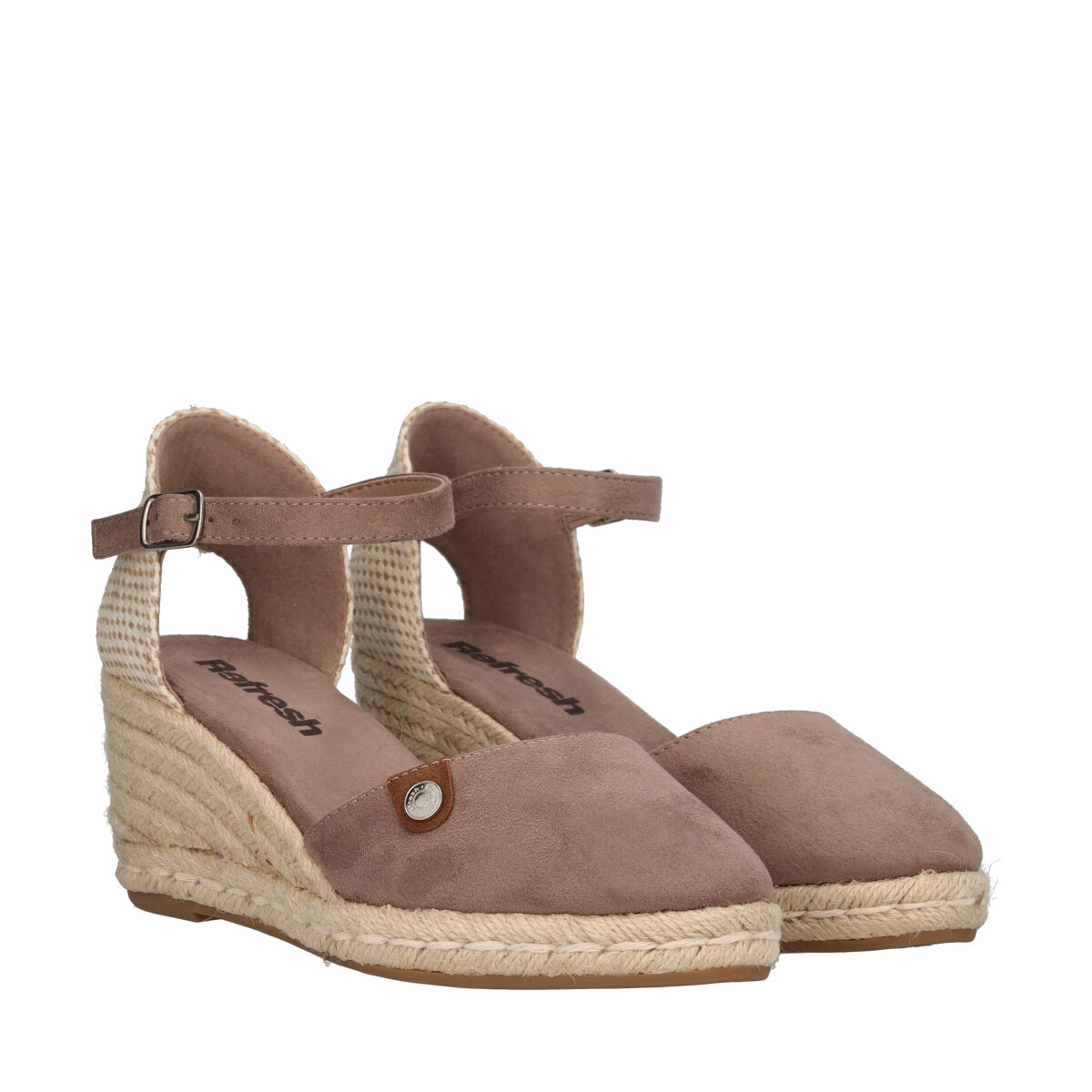 Campesine con zeppa Taupe