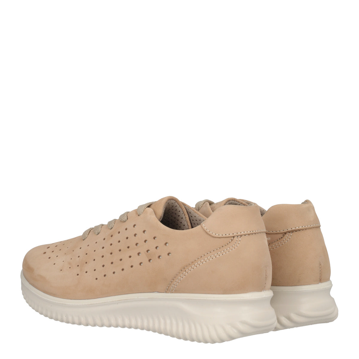 KAYLA Sneakers Comfort Donna Beige in Pelle