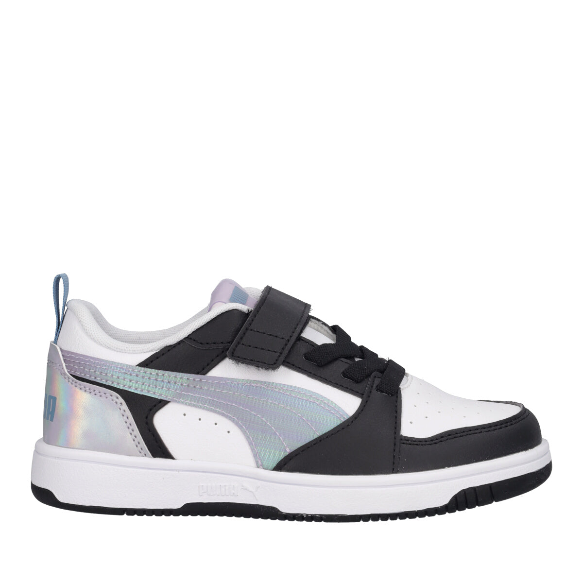 REBOUND V6 LO Sneakers Junior Lilla Metallizzato, Bianche e Nere
