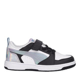 REBOUND V6 LO Sneakers Junior Lilla Metallizzato, Bianche e Nere