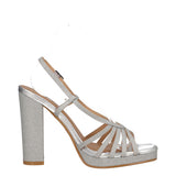 Sandalo con Tacco Donna Argento