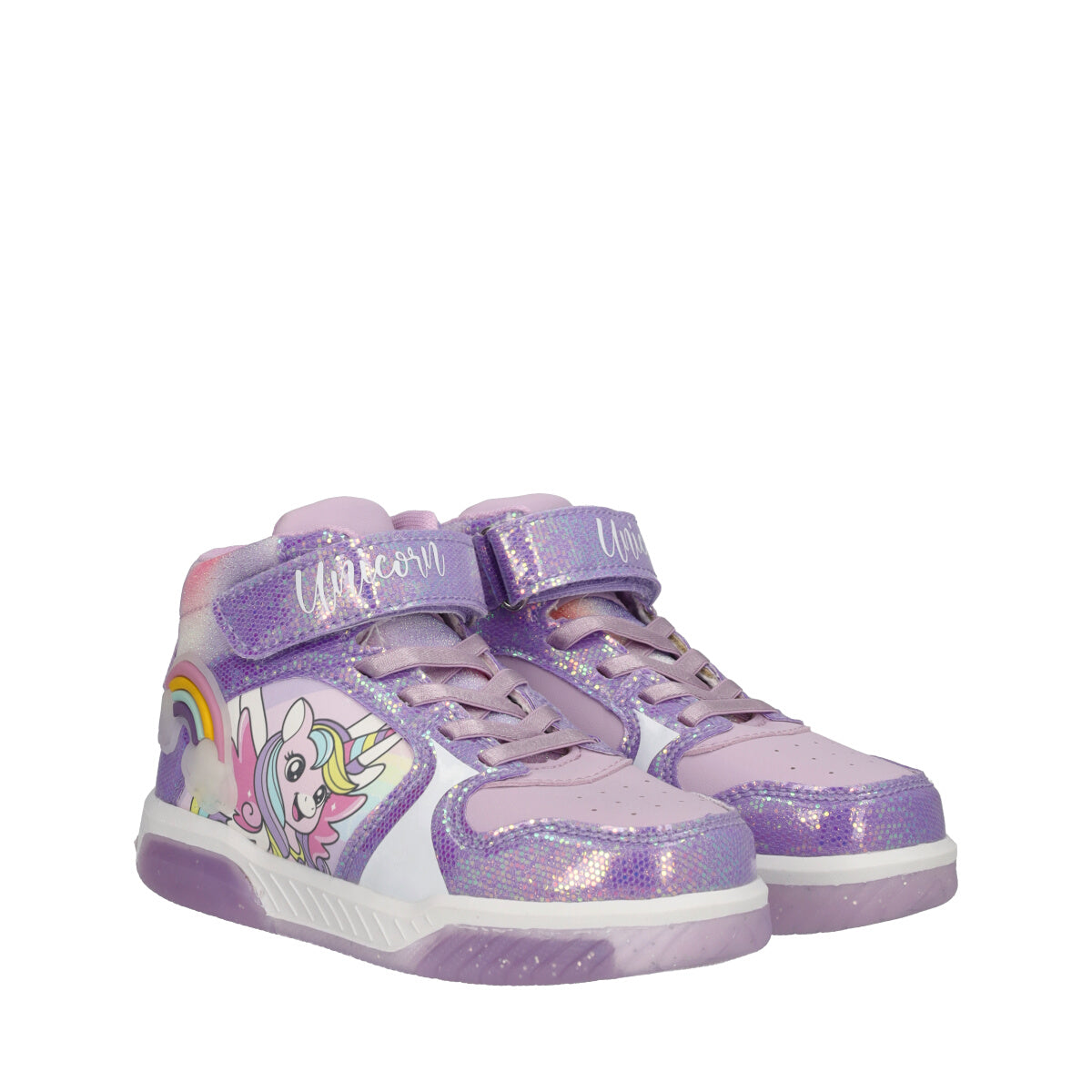 Sneakers Donna Lilla Unicorn con Luci