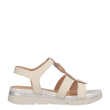 ELODY 27 Sandalo Donna Beige e Argento