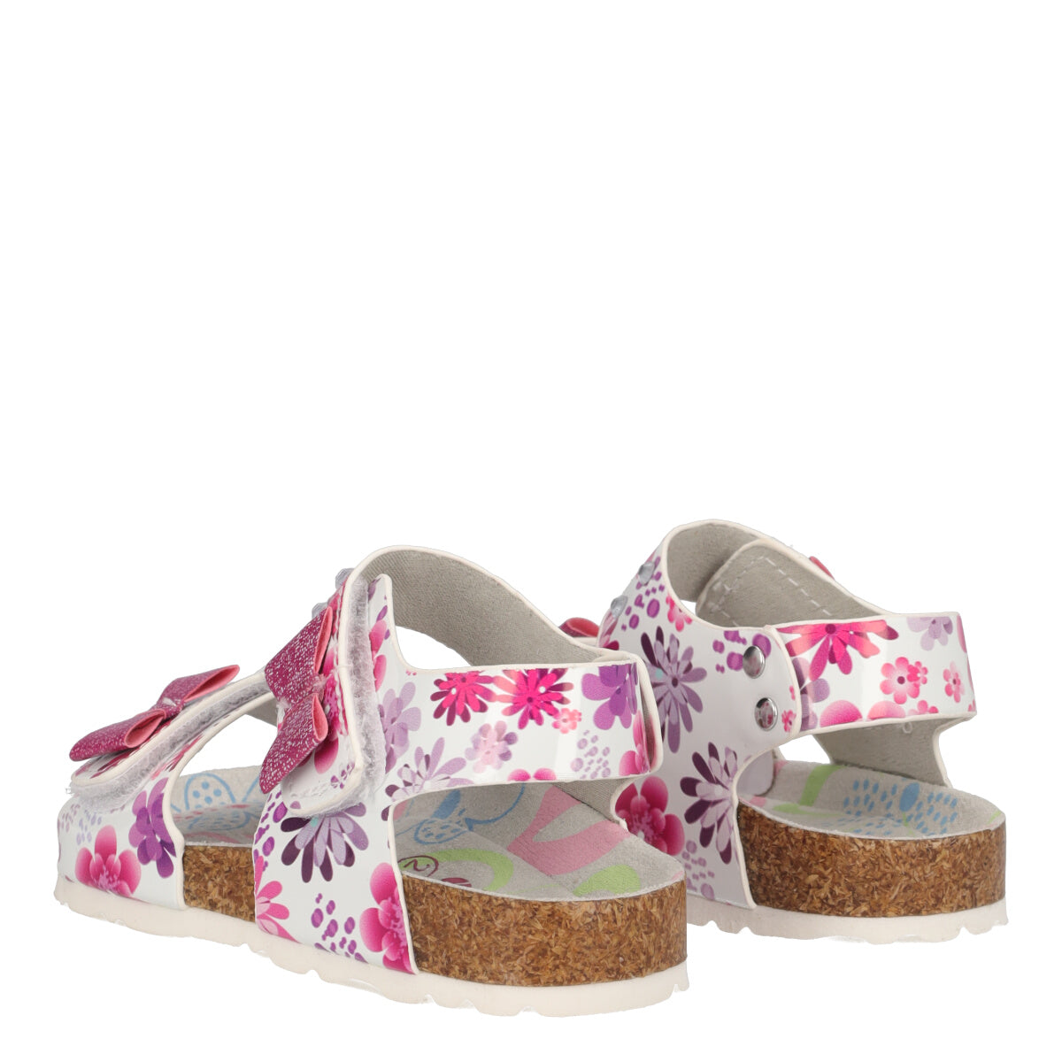 Sandali Bambina Bianche e Fucsia