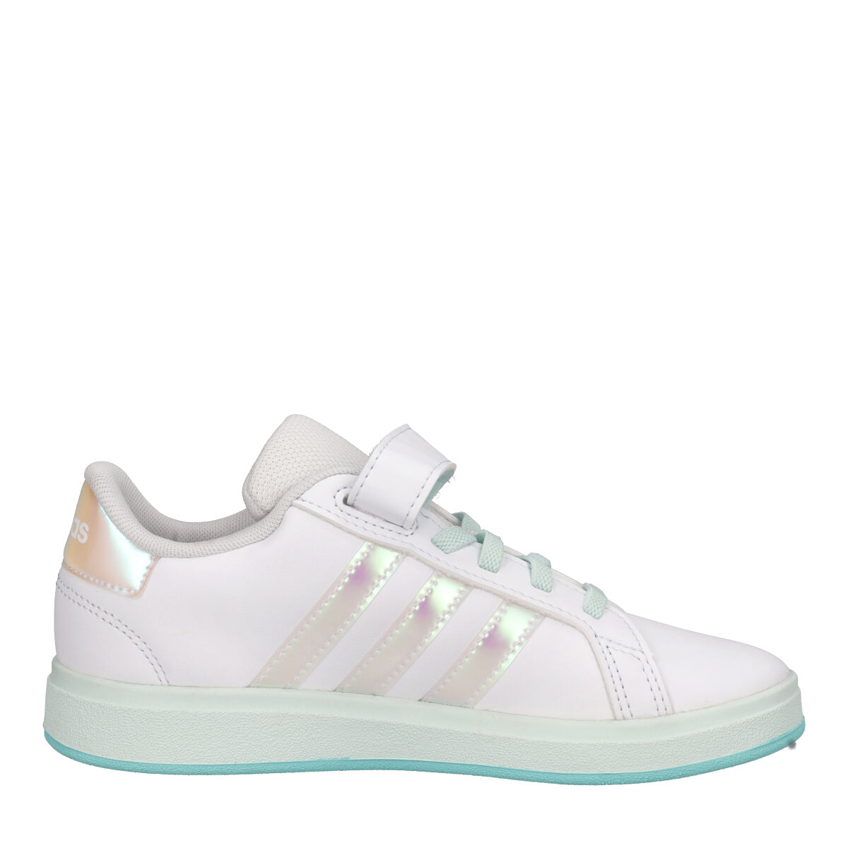 GRAND COURT 2.0 Sneakers Bambina Bianche, Rosa Cangiante e Verde Acqua