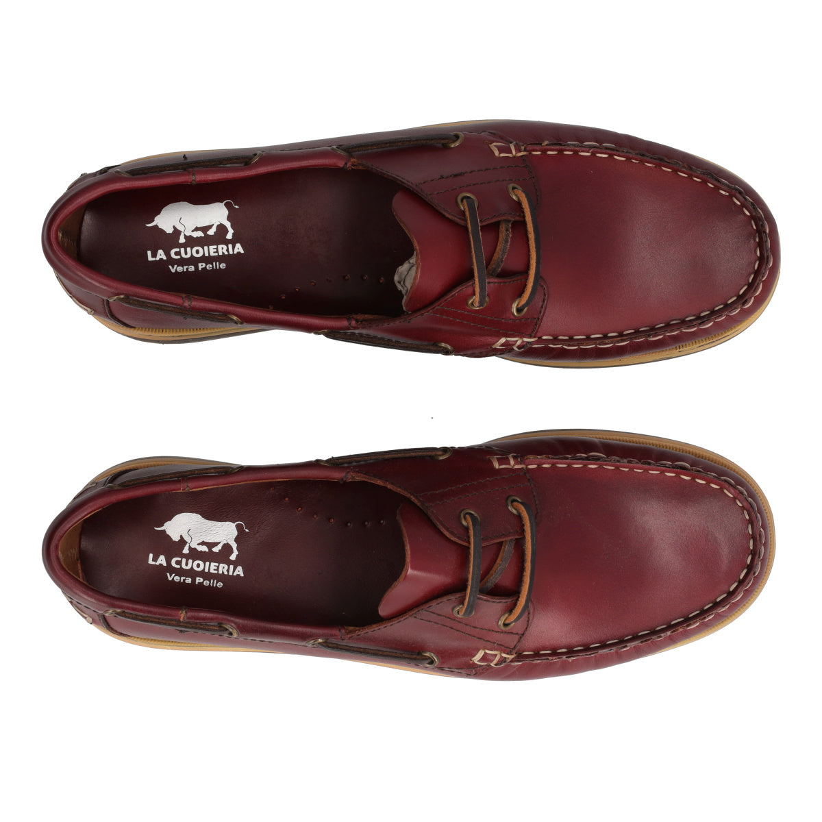 EMILIO Scarpe da Barca Uomo Bordeaux