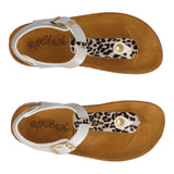 Sandali Bambina Argento e Leopardo