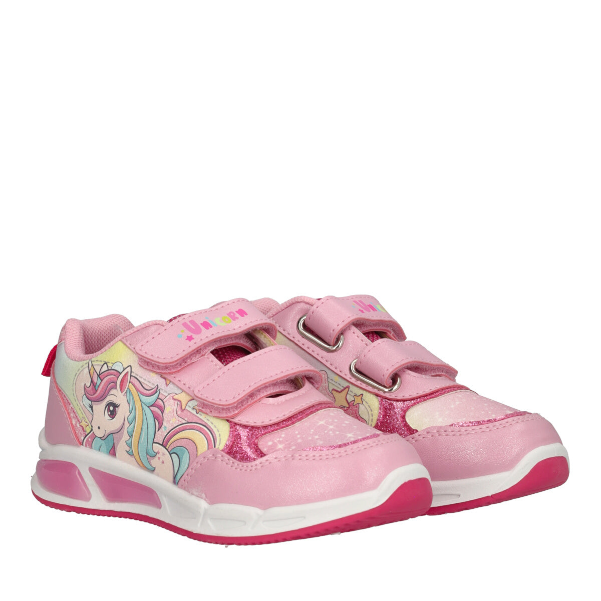 Sneakers Bambina Rosa Unicorn con Luci