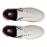 LIGHTWEIGHT FLAG LEATHER COURT Sneakers Uomo Bianche