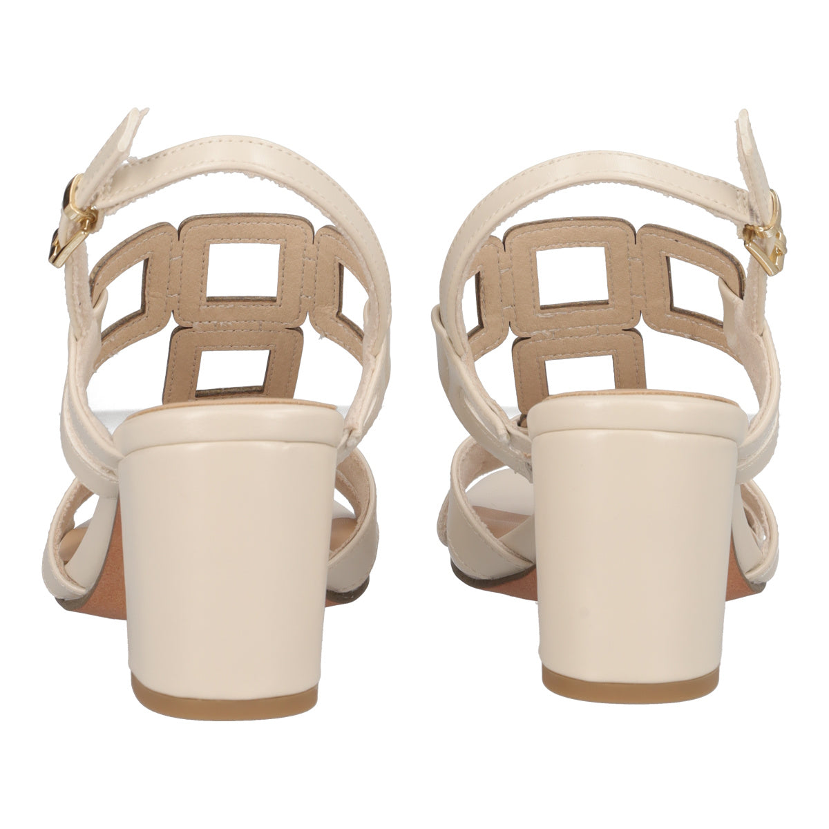 Sandali con Tacco Donna Crema