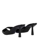 Ciabatte con Tacco Donna Nere in Vernice