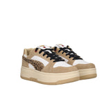 REBOUND FEMME LOW ANIMAL Sneakers Donna Beige, Bianca e Animalier