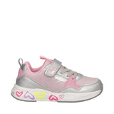 B&G SUPERMEGA Sneakers Bambina Argento e Rosa