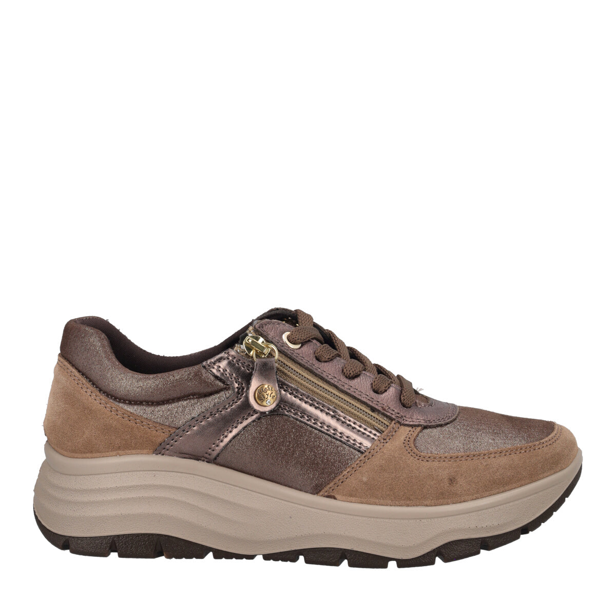 Stringate Comfort Donna Marrone