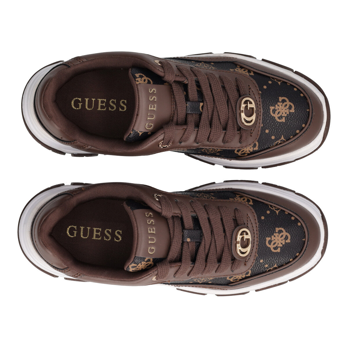 BERRETT2 Sneakers Donna Marroni e Bianche