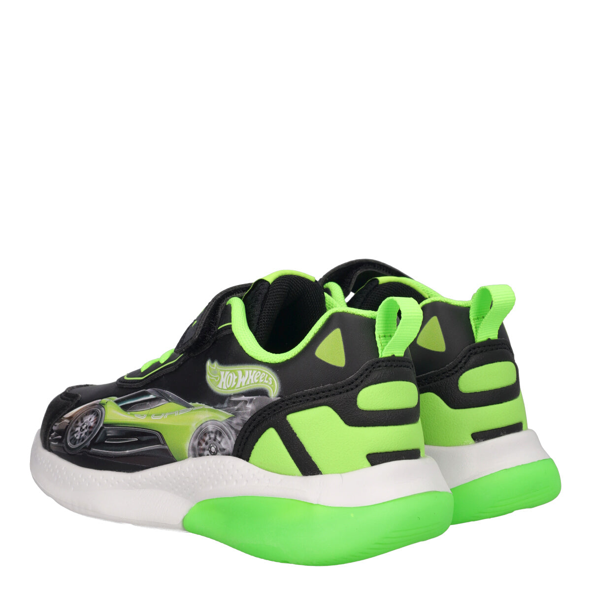 HOT WHEELS B&G LIGHTS Sneakers Bambino Nere e Verdi - con Luci