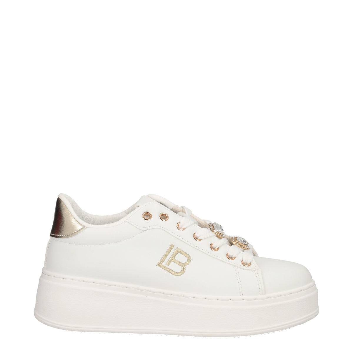 Sneakers Donna Bianche con Platform e Charms
