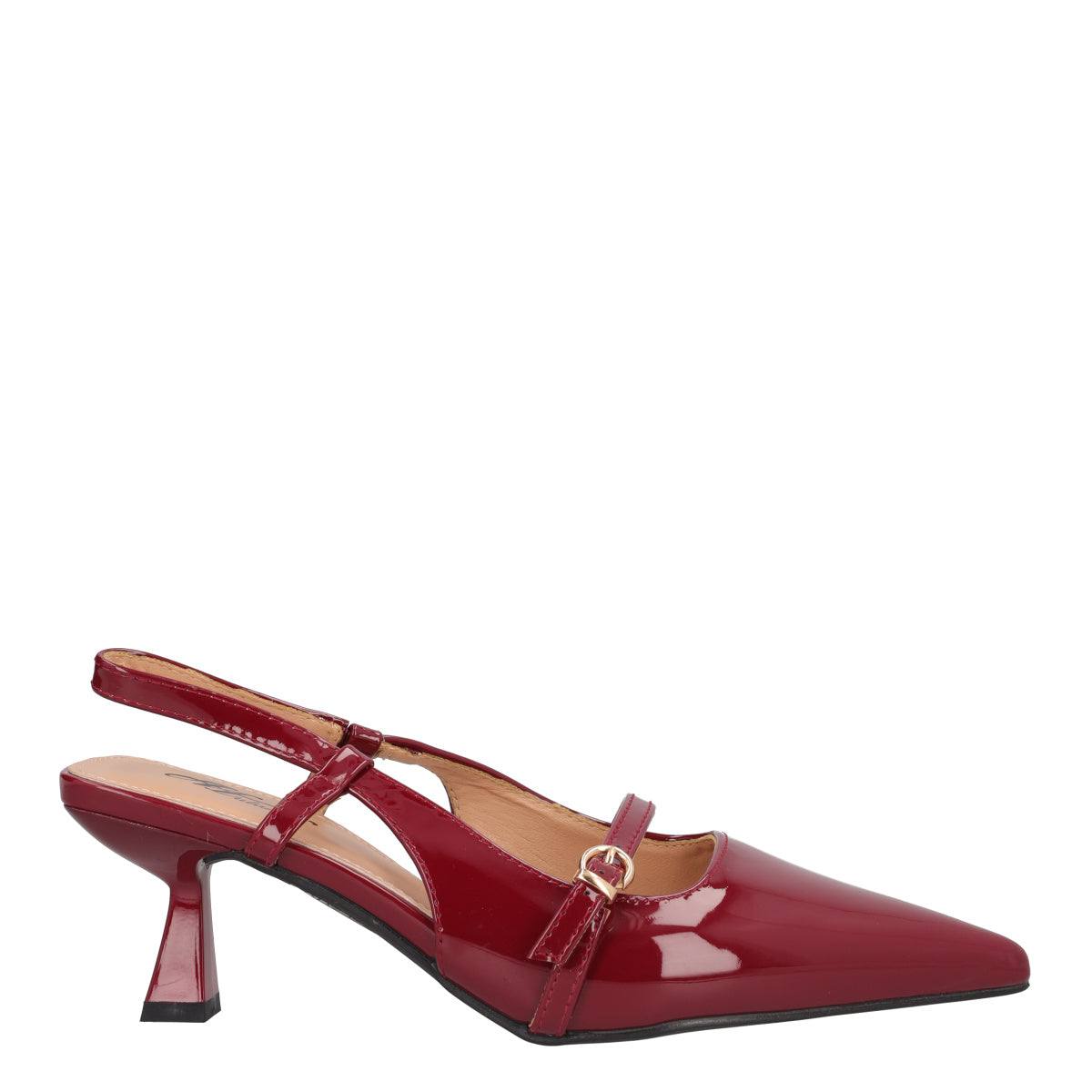 Slingback Donna Bordeaux In Vernice