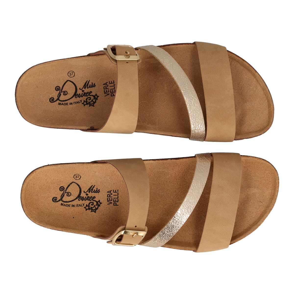 Ciabatte Donna Beige e Platino