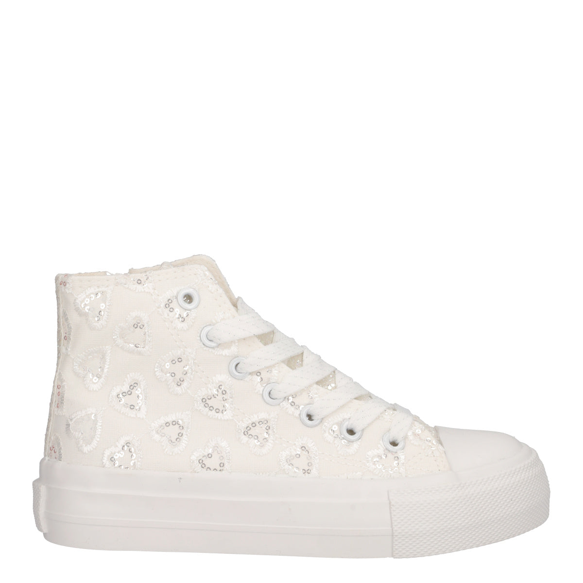 Sneakers Alte Bambina Bianche