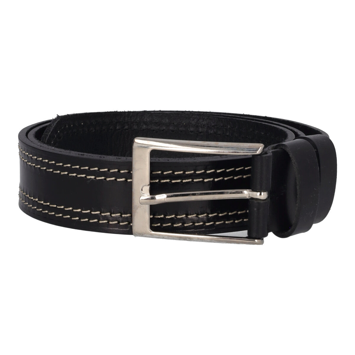 Cintura Uomo Nera Cuoio