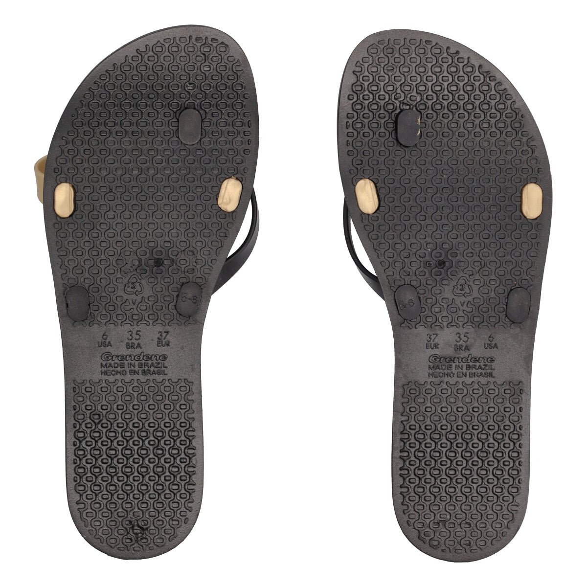 KIREI FEM Infradito Nere e Oro