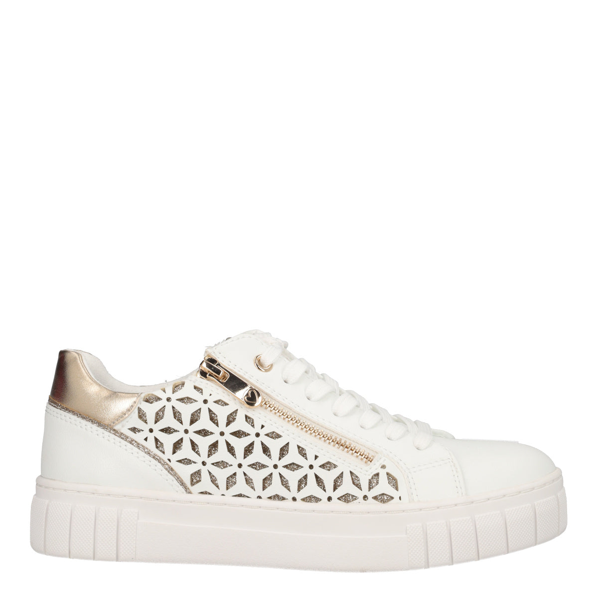 Sneakers Donna Bianche e Oro