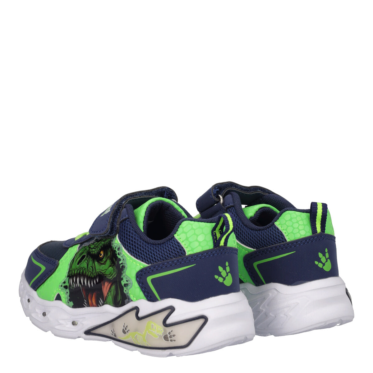 Sneakers Bambino Blu e Verde con Luci