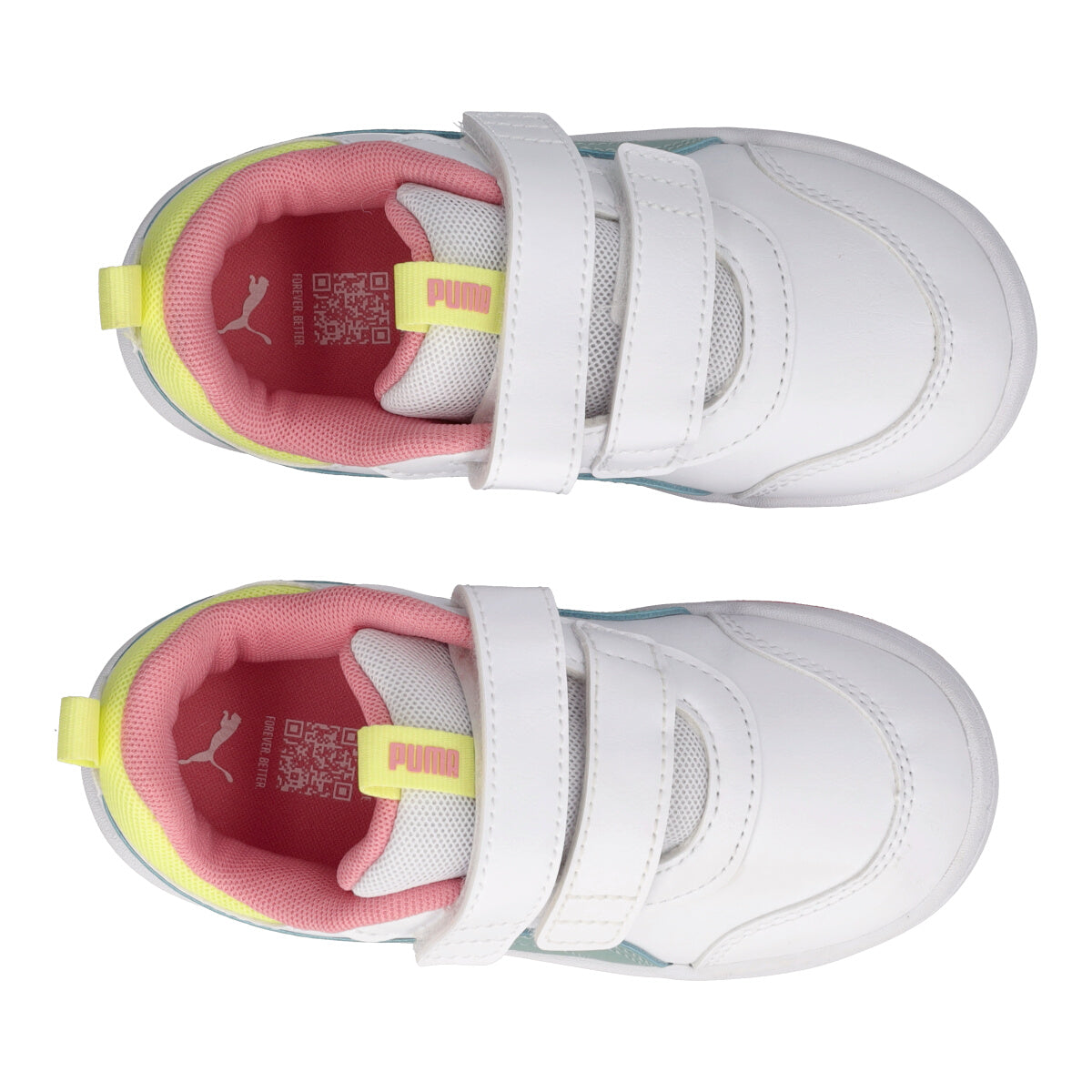 MULTIFLEX 2 COLOR V INF Sneakers Bambina Bianche, Rosa, Verdi e Gialle