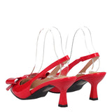 Slingback Donna Rosso Vernice