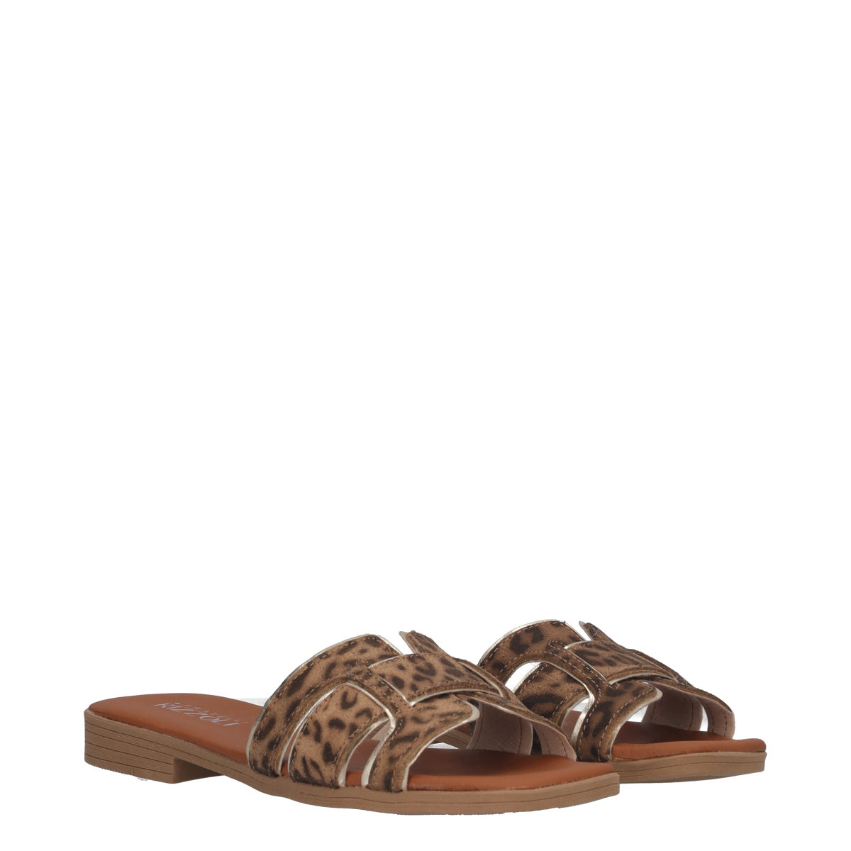 Ciabatte Donna Leopardate e Oro