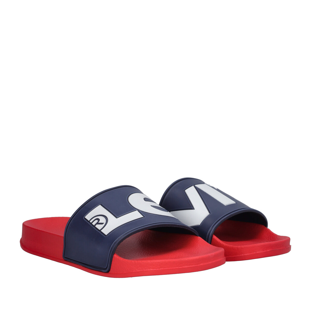 JUNEL Ciabatte Mare Bambini Blu e Rosse