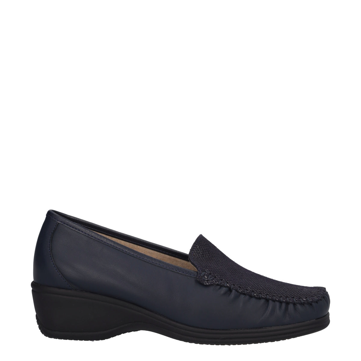 Mocassini Comfort Donna Blu in Pelle