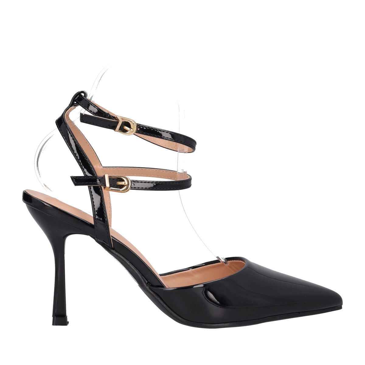 Sandali con Tacco Donna Neri in Vernice