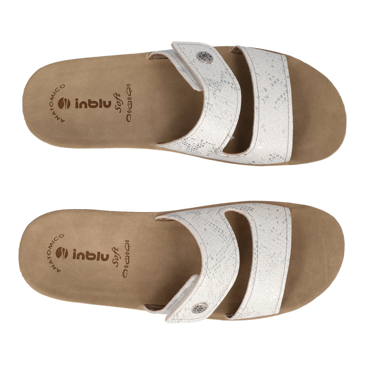 Ciabatte Donna Bianche e Argento