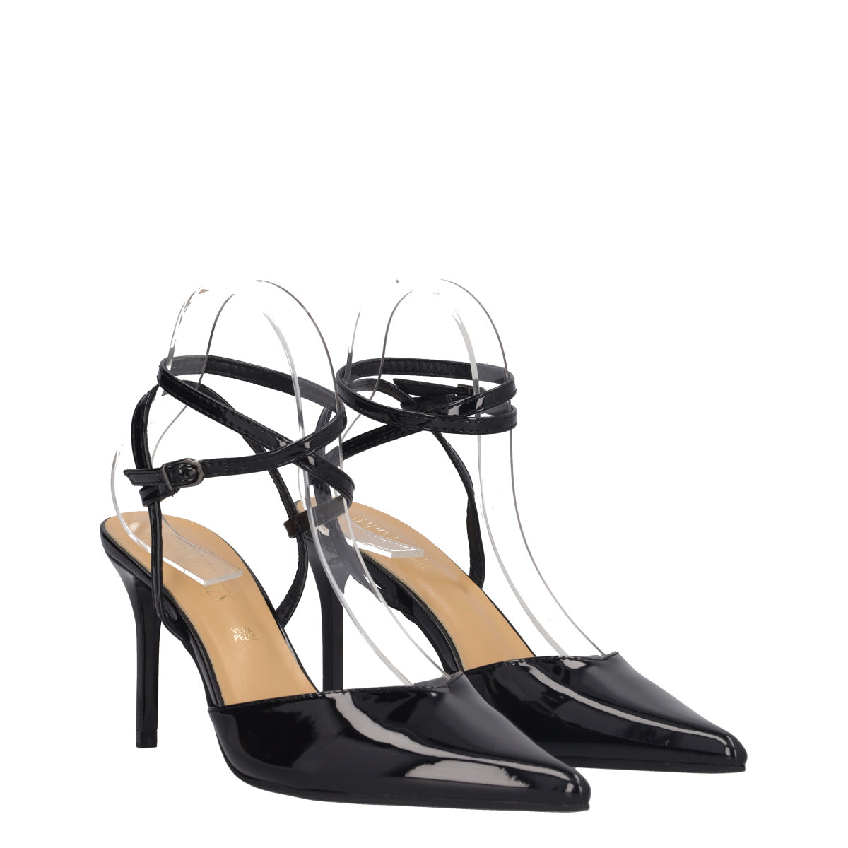 Sandali con Tacco Donna Neri in Vernice