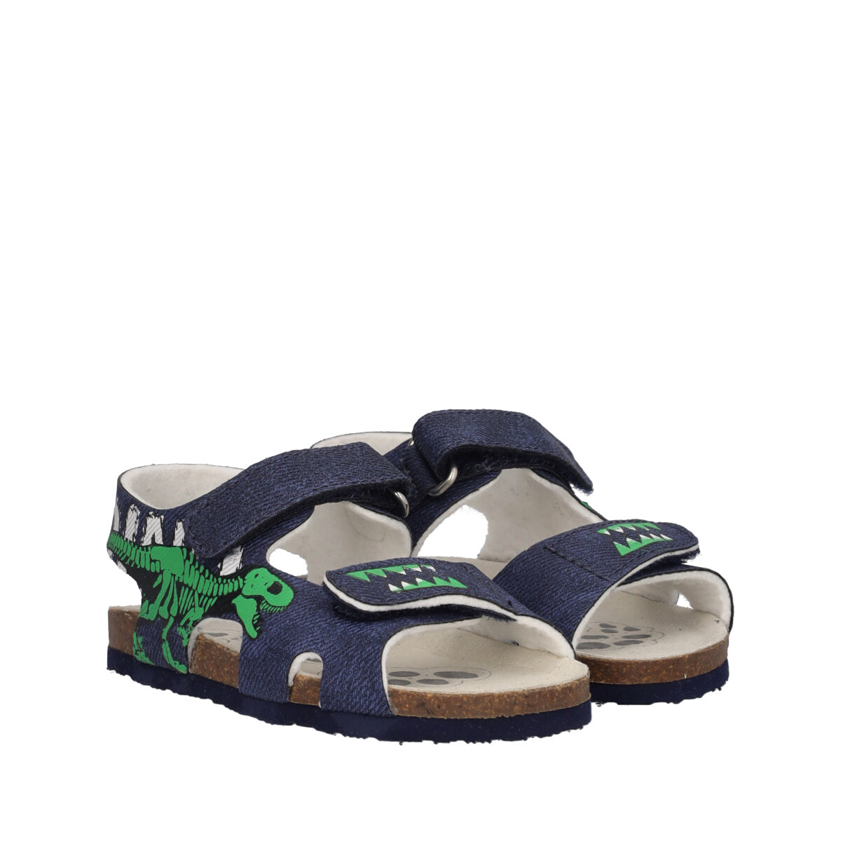 FABIO Sandali Bambino Blu Jeans Dinosauri