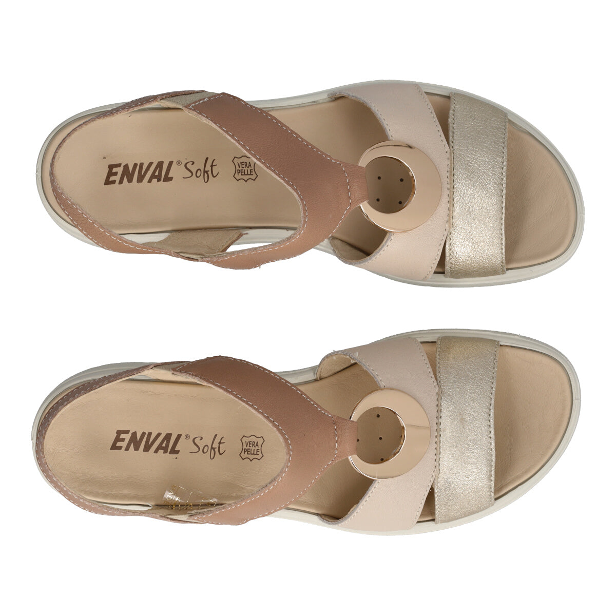 CHARLOTTE Sandali Donna Beige e Oro