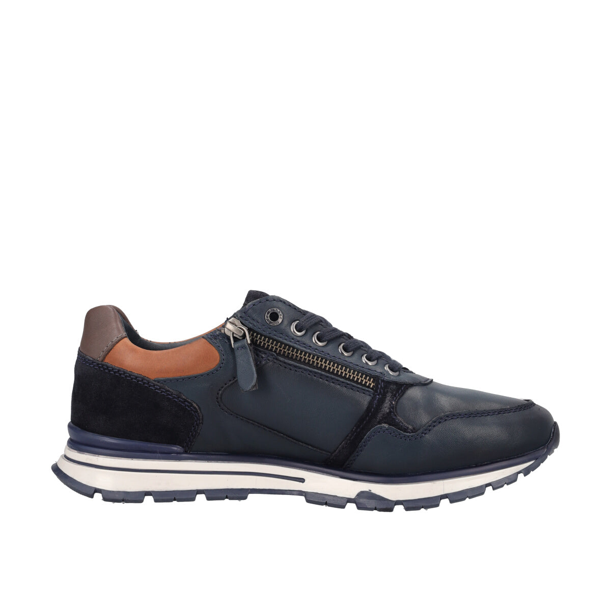 Stringate Uomo Blu in Pelle