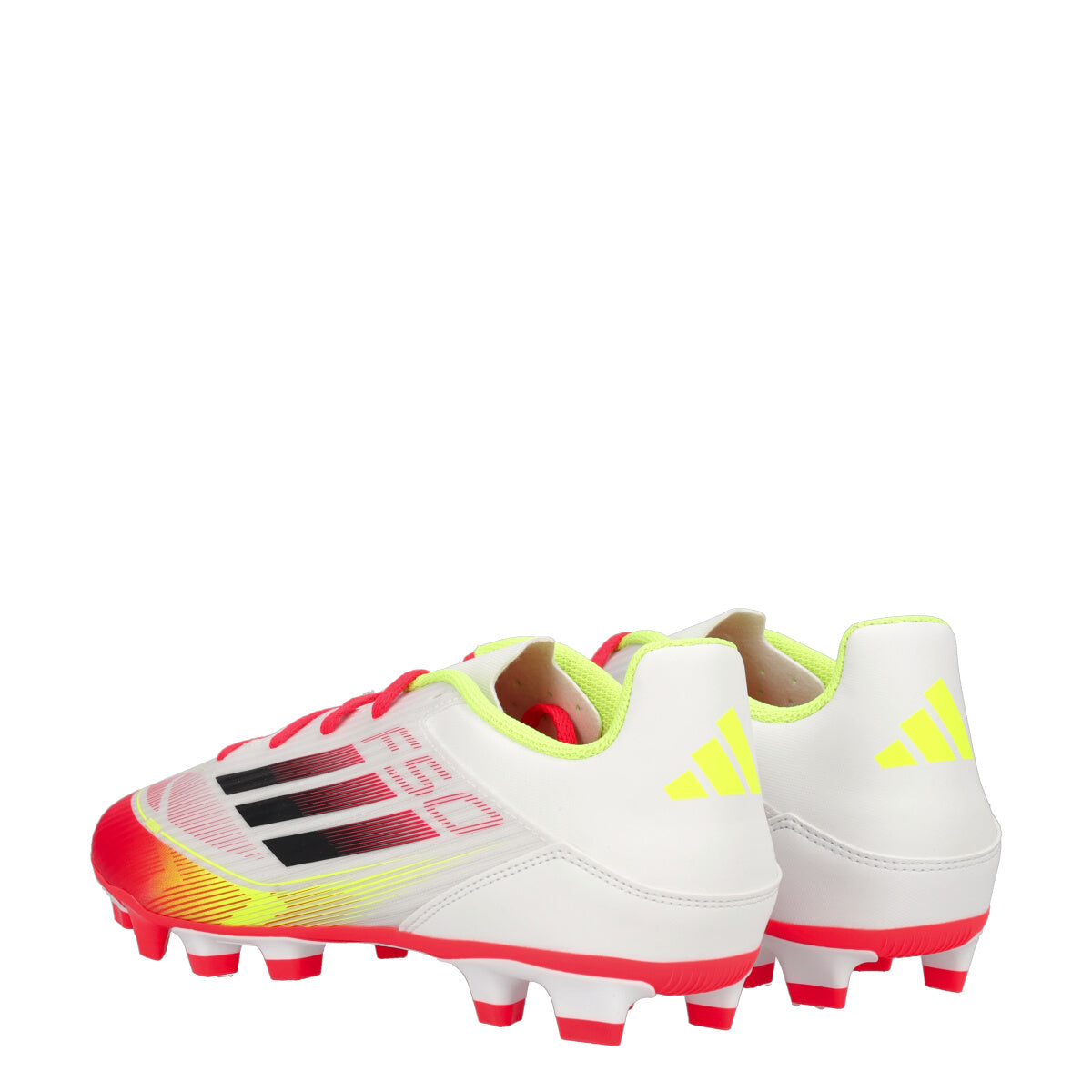 F50 CLUB FG Scarpe da Calcio Uomo Bianche, Rosse e Giallo Fluo