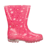 WOSH -  Stivali da Pioggia Bambina Fuxia con Luci!