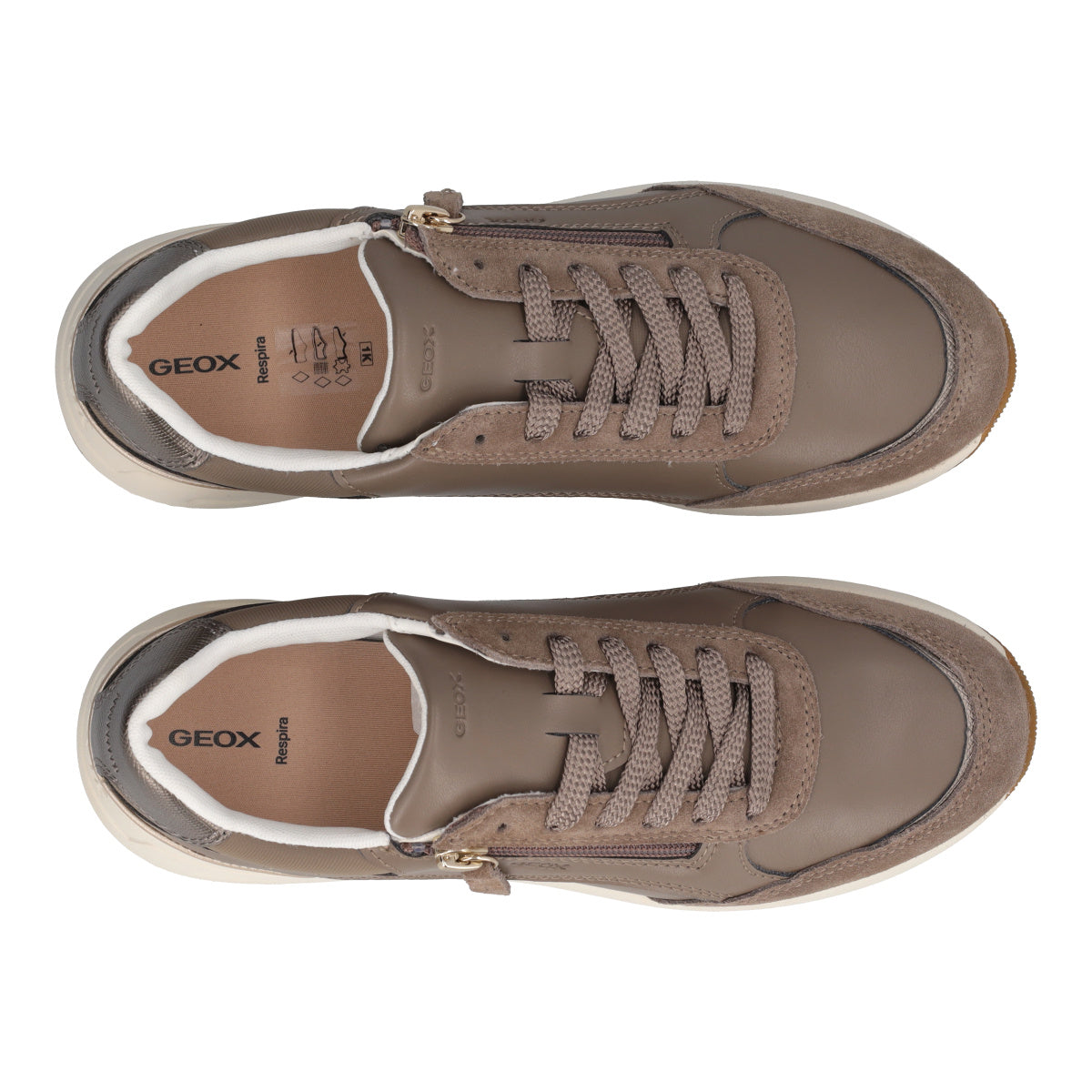 BULMYA Sneaker donna con zip e inserti scamosciati