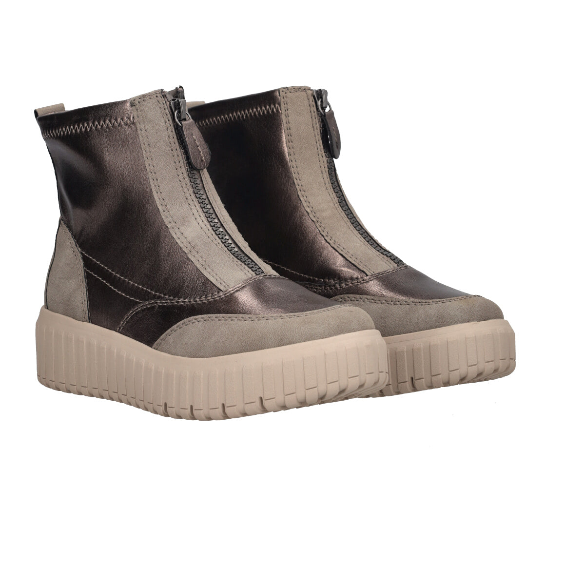 Stivaletti Donna Grigi Metallizzati