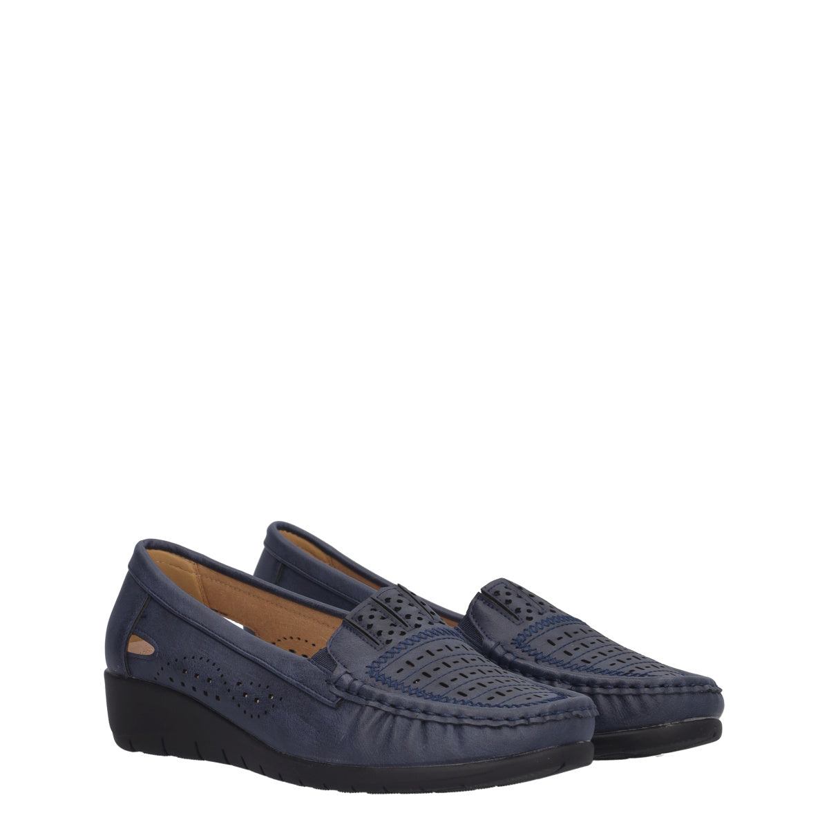 Mocassini comfort Donna Blu