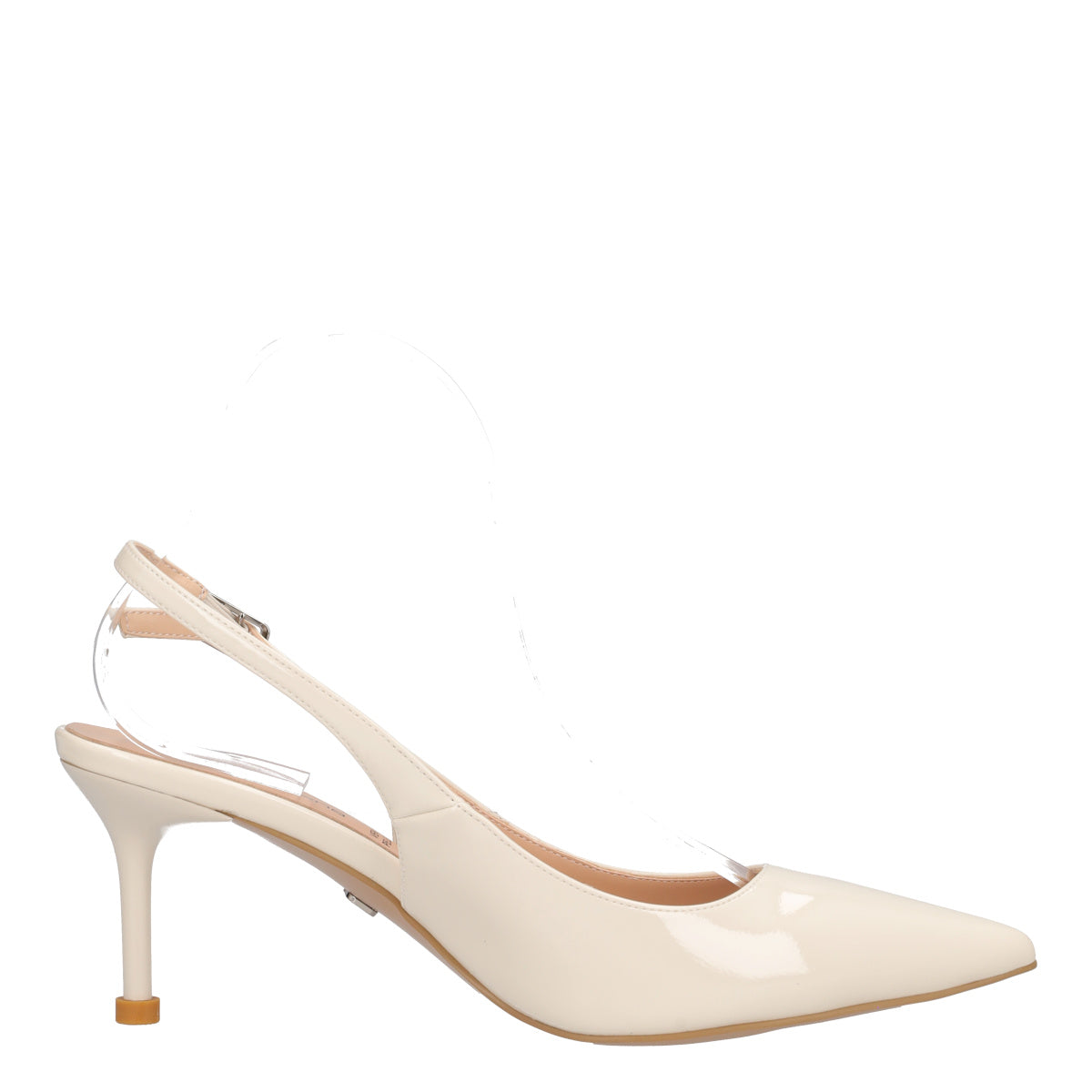Slingback Donna Beige in Vernice
